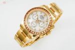 PPM Factory Rolex Daytona 40mm Cal.4130 Movement Diamond Bezel Gold Band Watch